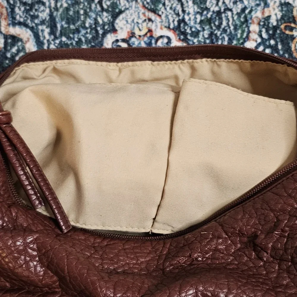 Vintage Hobo Leather Burgundy Bag Purse